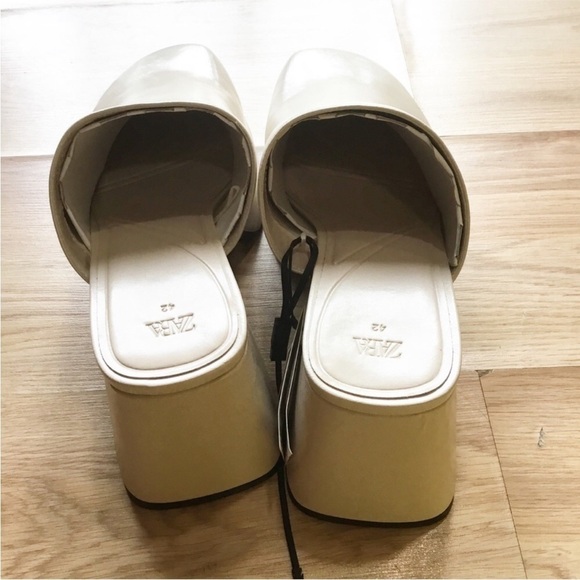 Zara Women’s Wide Chunky Heel Platforms - Picture 3 of 5